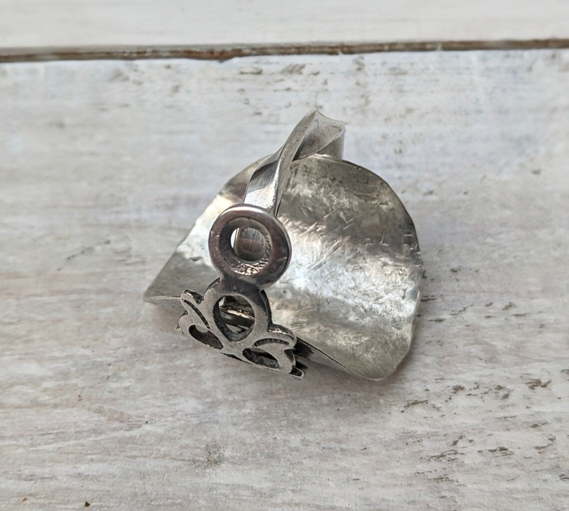 Floral Style Spoon Ring