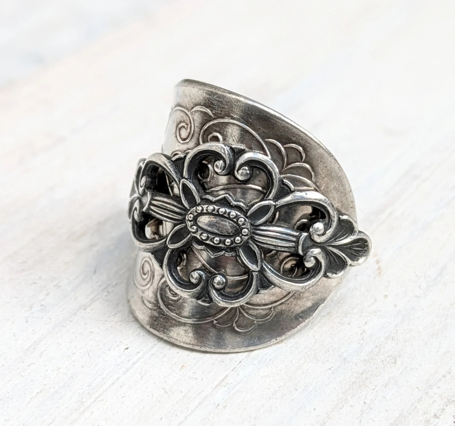 Norwegian-Floral-Spoon-Ring