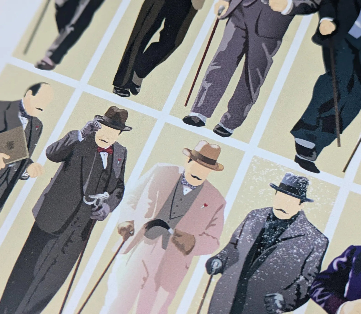 POIROT Wall Art Print  Agatha Christie Detective TV Show Murder