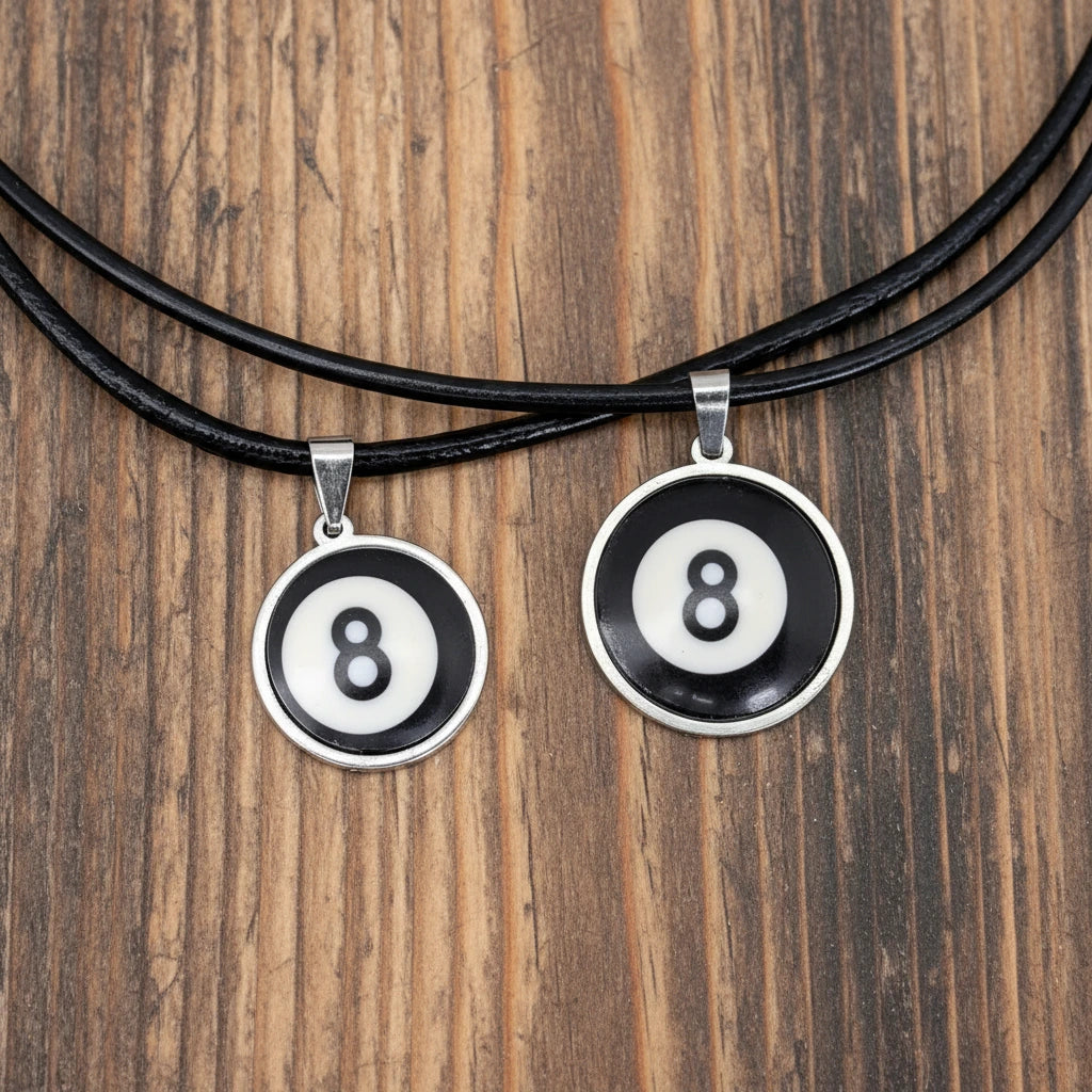8 Ball POOL BALL Billiard Pendant and Necklace