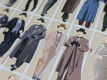 POIROT Wall Art Print  Agatha Christie Detective TV Show Murder