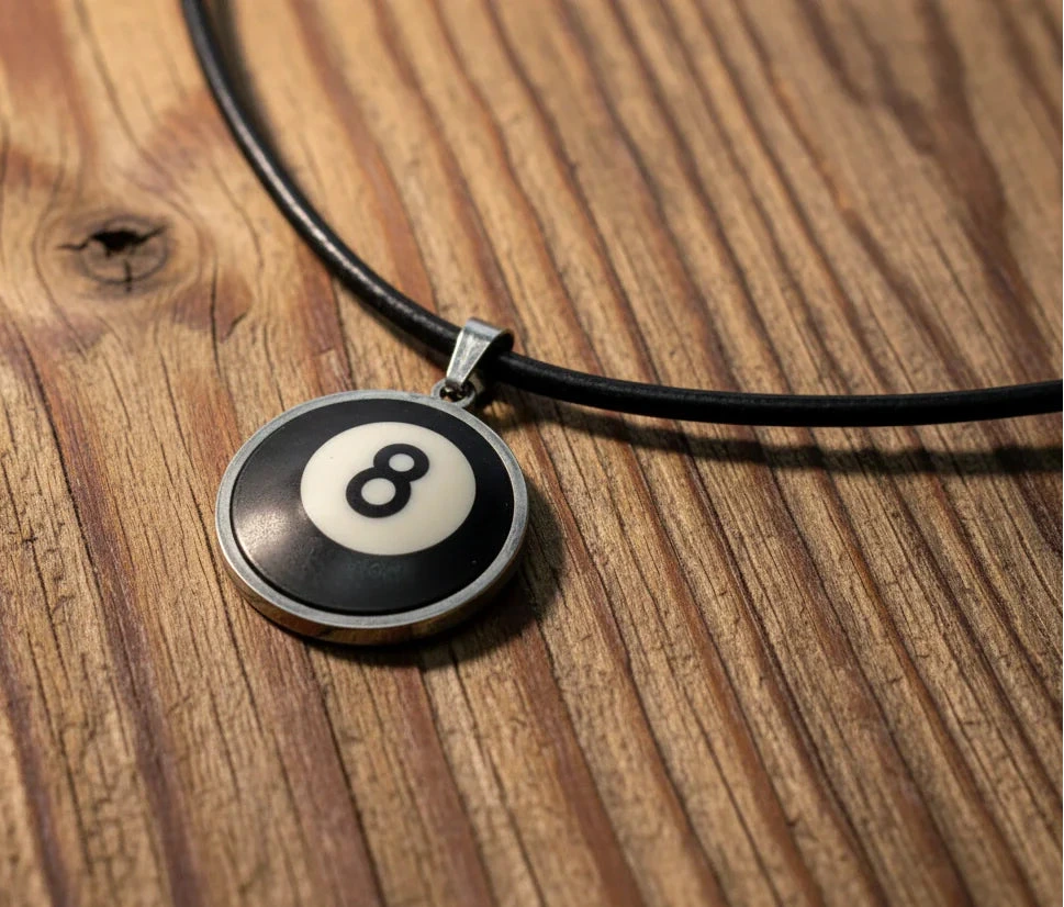 8 Ball POOL BALL Billiard Pendant and Necklace