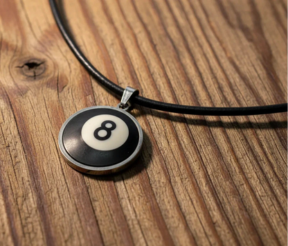 8 Ball POOL BALL Billiard Pendant and Necklace