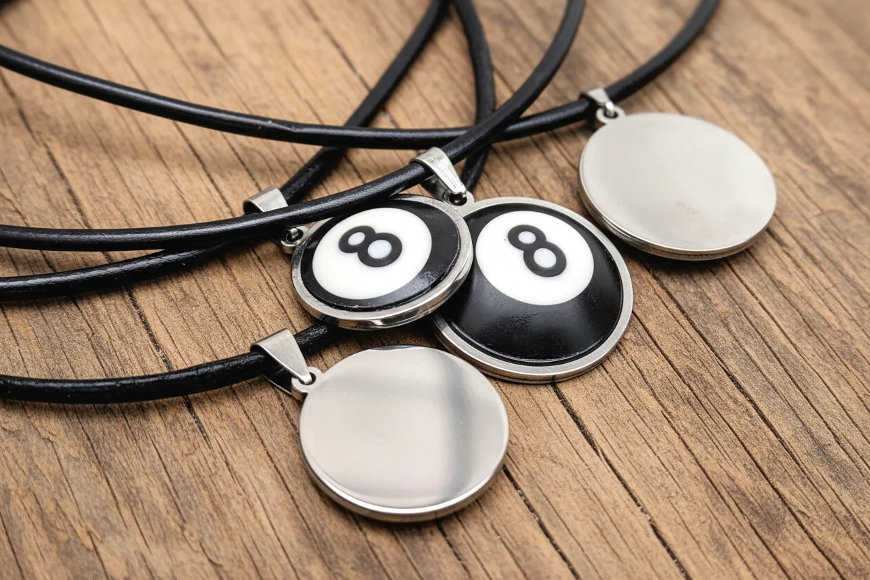 8 Ball POOL BALL Billiard Pendant and Necklace