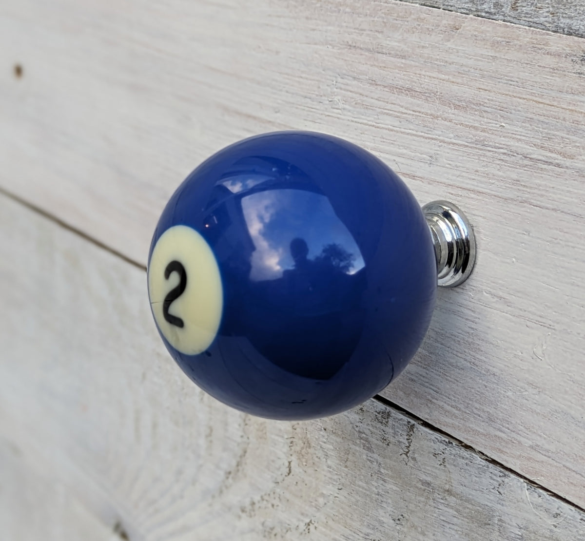 8 Ball Billiard Pool Cabinet Drawer Pull Knob - Ceramic Hardware For Game Room Or Bar