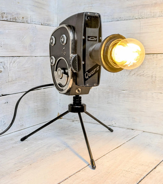 Repurposed 1960s Vintage Cine Movie Camera Lamp