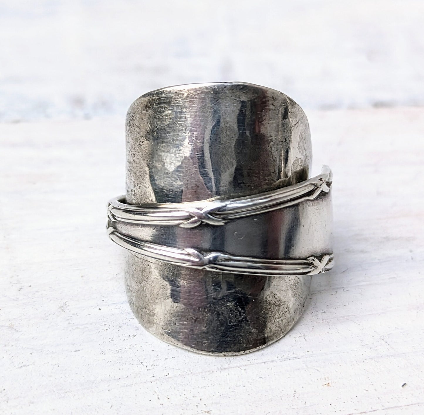 Birmingham Sterling SILVER 1912 Spoon Ring