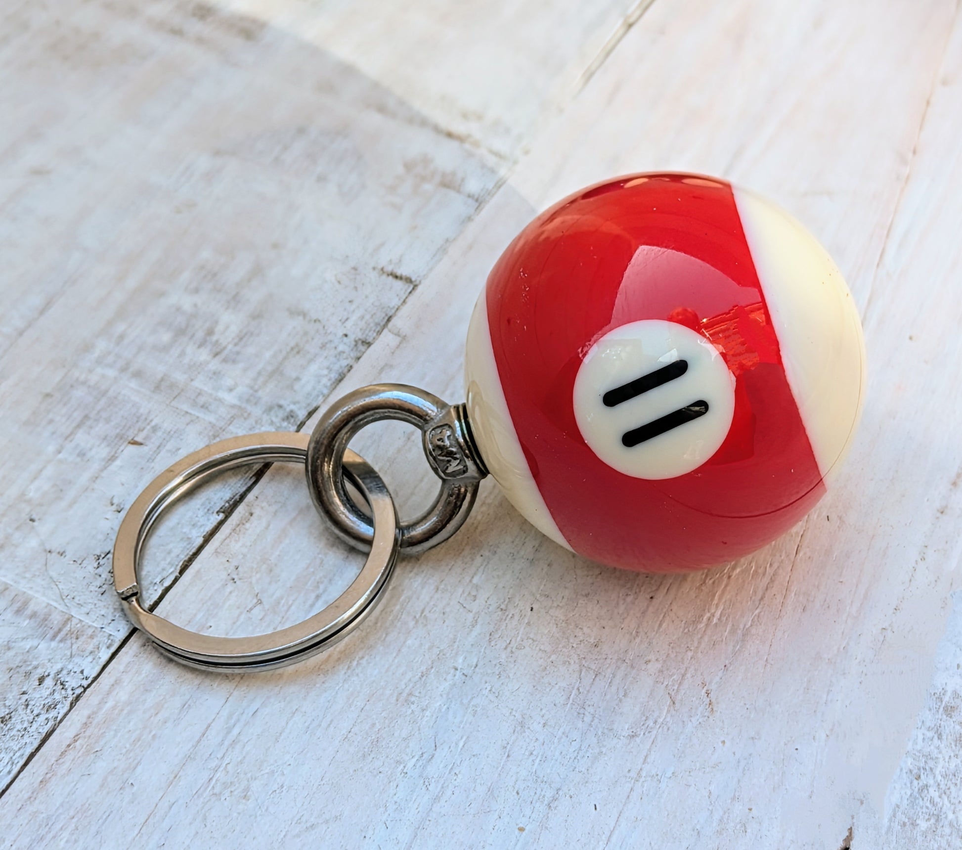 small pool ball bag charm