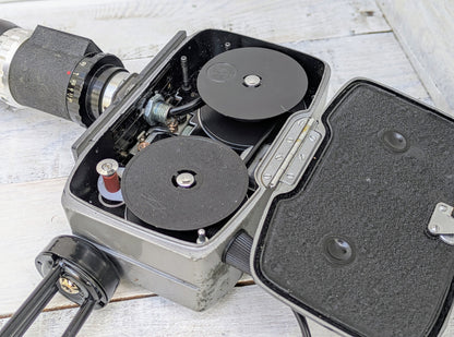 Repurposed 1950s Vintage Cine Movie Camera Lamp - Table Desk Lamp