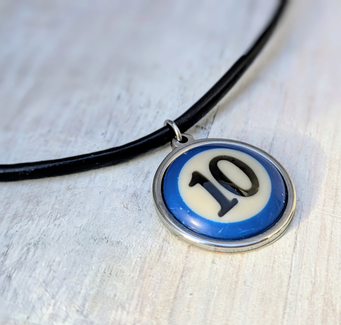 POOL BALL Pendant & Necklace Handmade Ladies Mens Repurposed Fashion Accessory