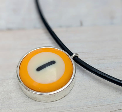 POOL BALL Pendant and Necklace Repurposed Jewelry Mens Ladies Fashion