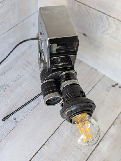 Repurposed 1960s Vintage Cine Movie Camera Lamp
