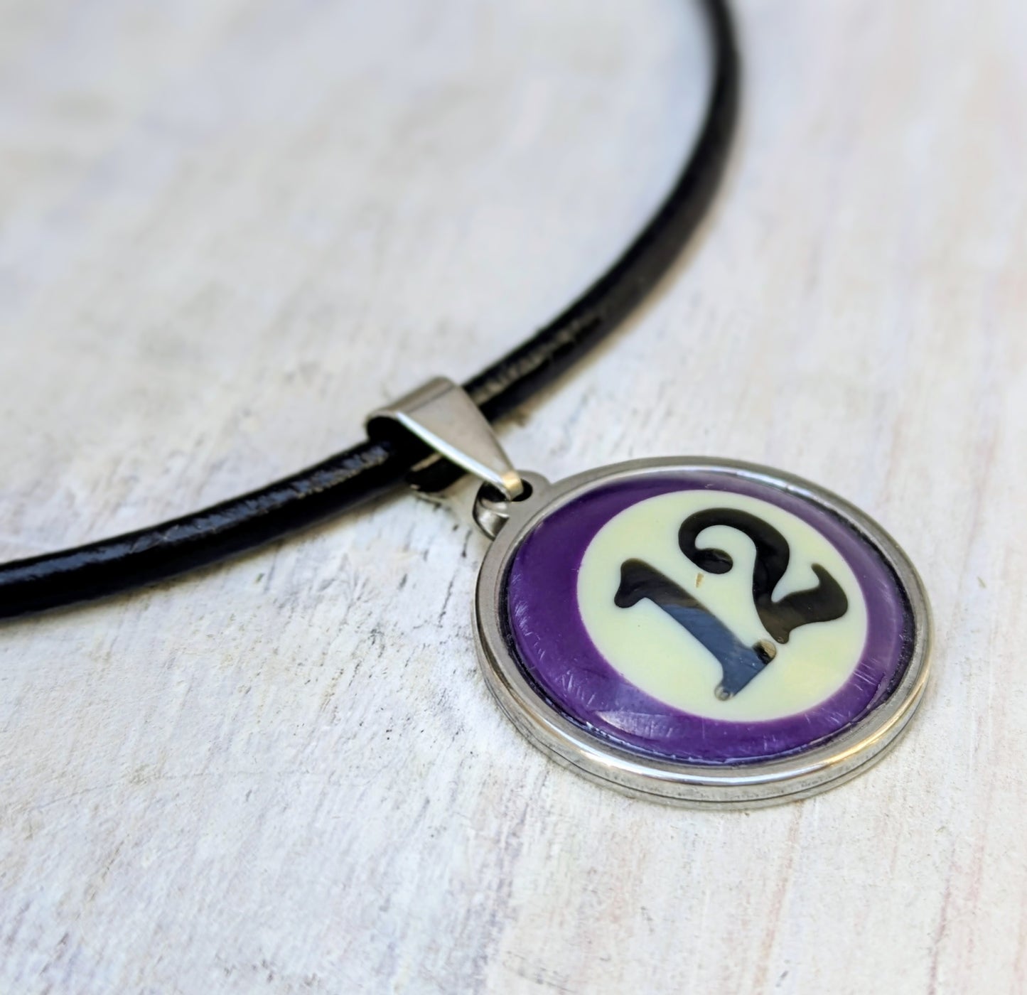 POOL BALL Pendant & Necklace Handmade Ladies Mens Repurposed Fashion Accessory