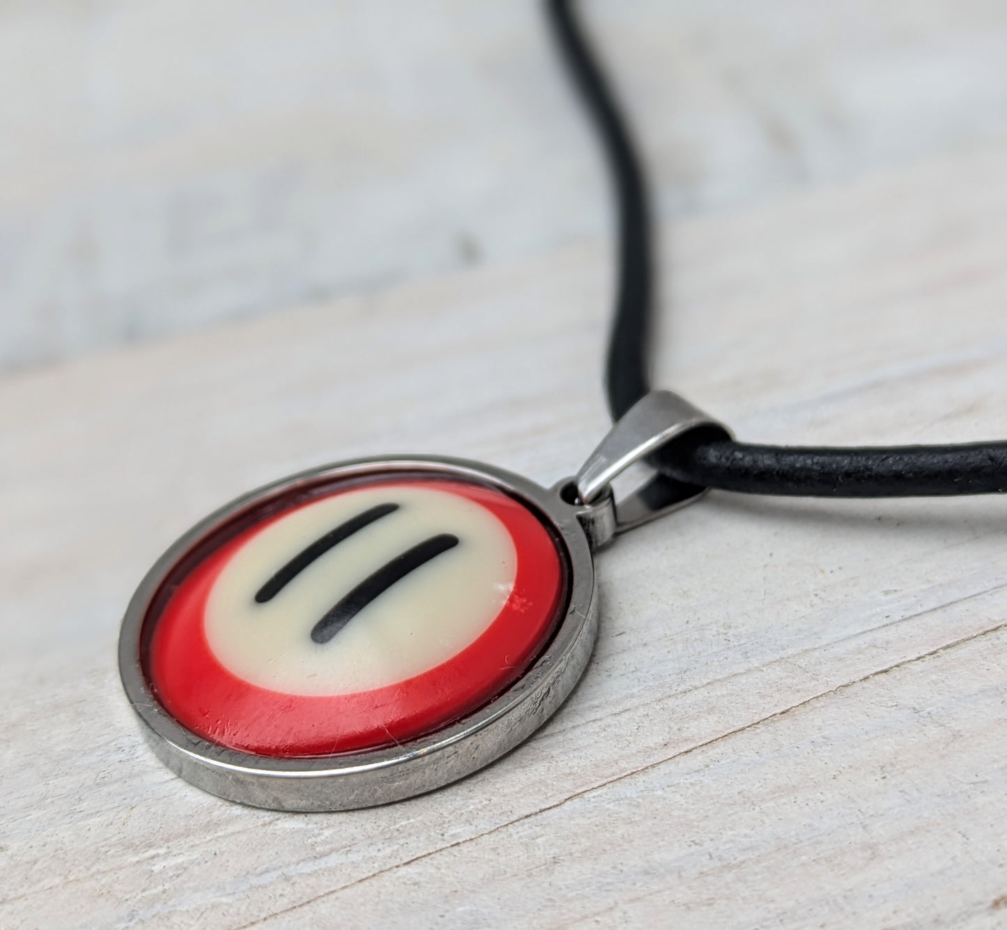 POOL BALL Pendant and Necklace (Skinny Version)