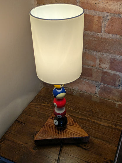 Vintage POOL BALL Lamp Table Desk Lamp