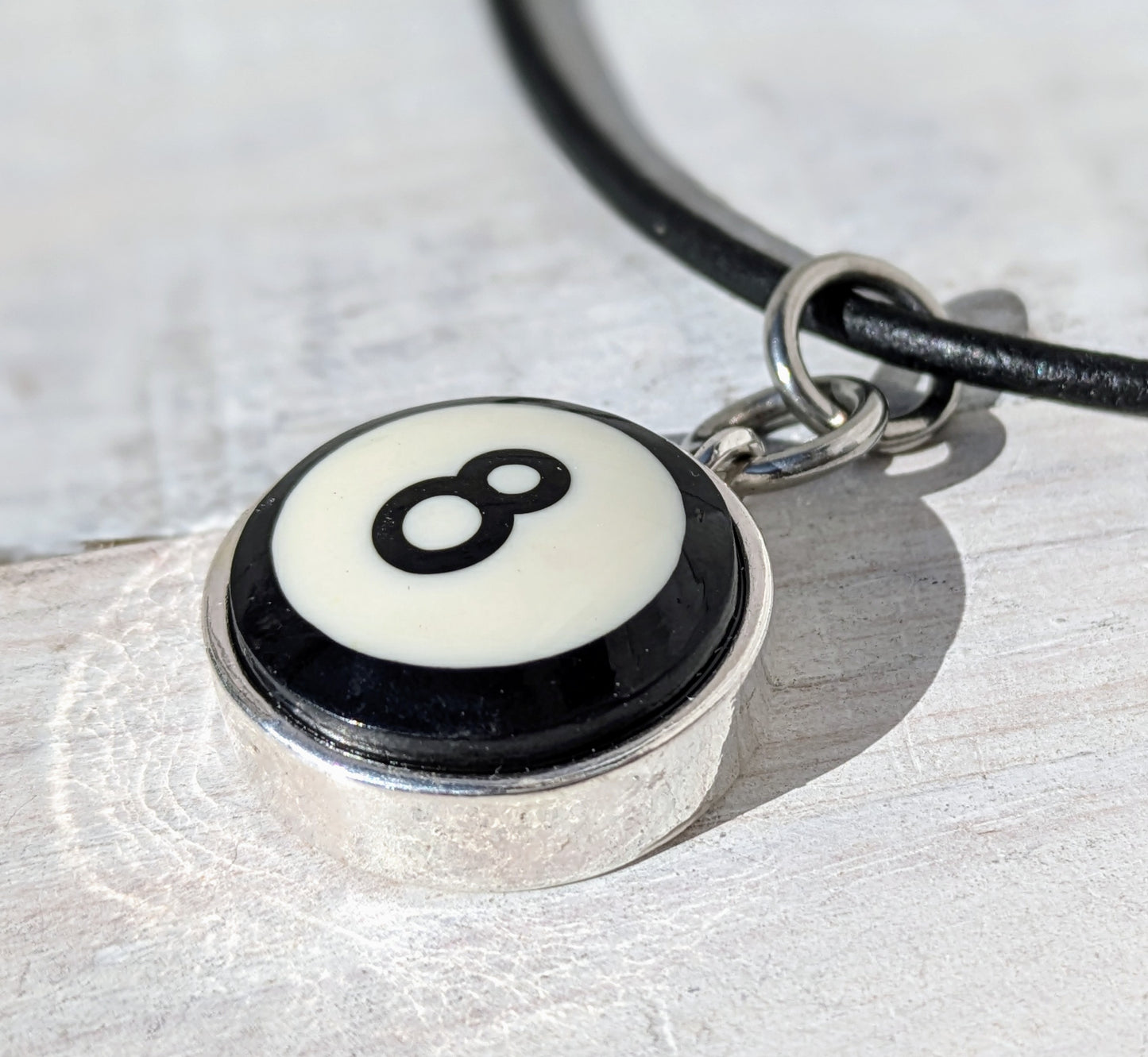 POOL BALL Pendant and Necklace Repurposed Jewelry Mens Ladies Fashion