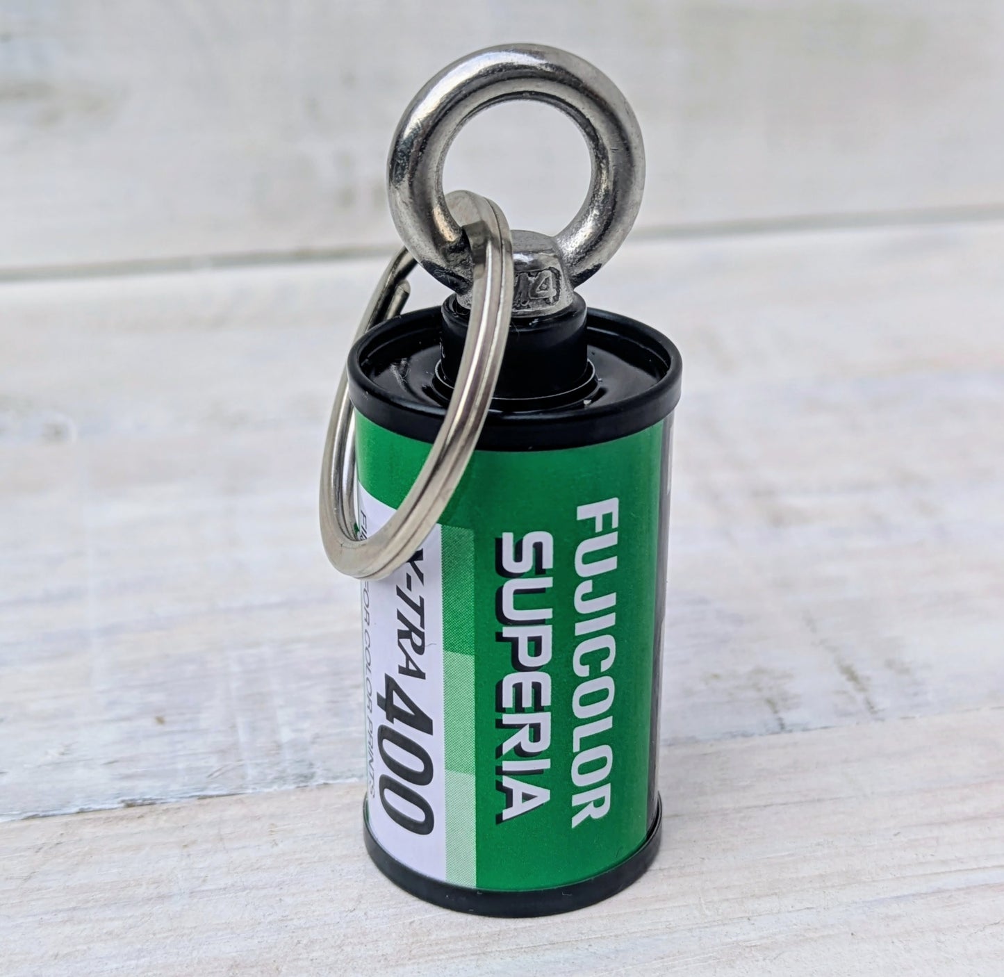Repurposed 35mm CAMERA Film Bag Charm Key Ring