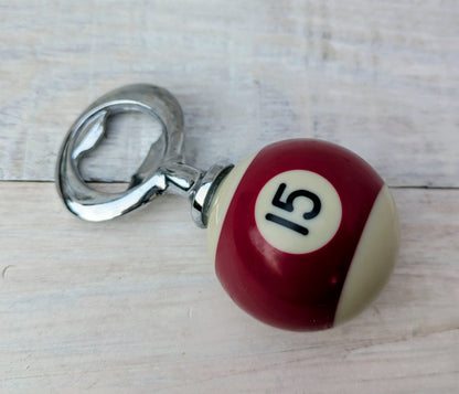 POOL BALL Beer Bottle Opener Repurposed Mancave Barware