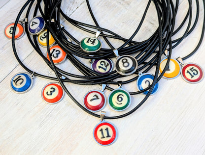 POOL BILLIARDS BALL Handmade Pendant & Necklace