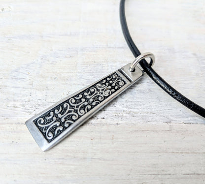 Vintage Handmade Upcycled Stainless Steel Cutlery Necklace - Eco Friendly Jewelry