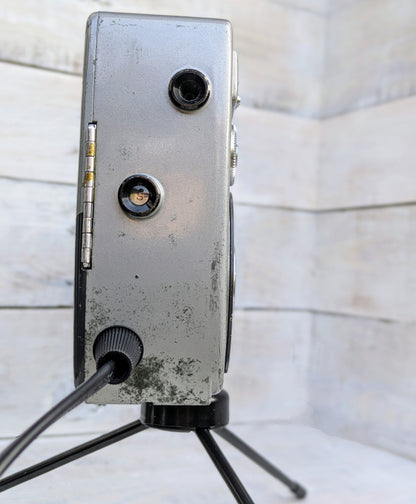 Repurposed 1950s Vintage Cine Movie Camera Lamp - Table Desk Lamp