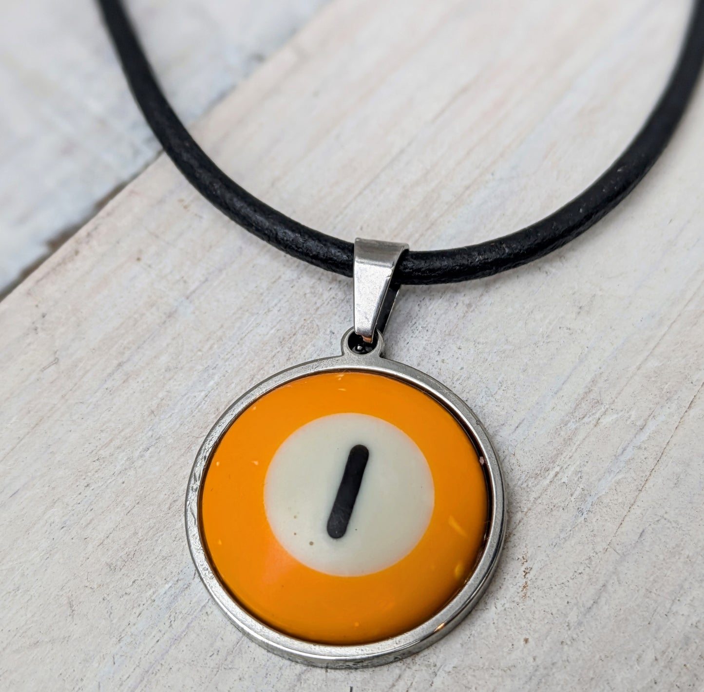 POOL BALL Pendant and Necklace (Skinny Version)