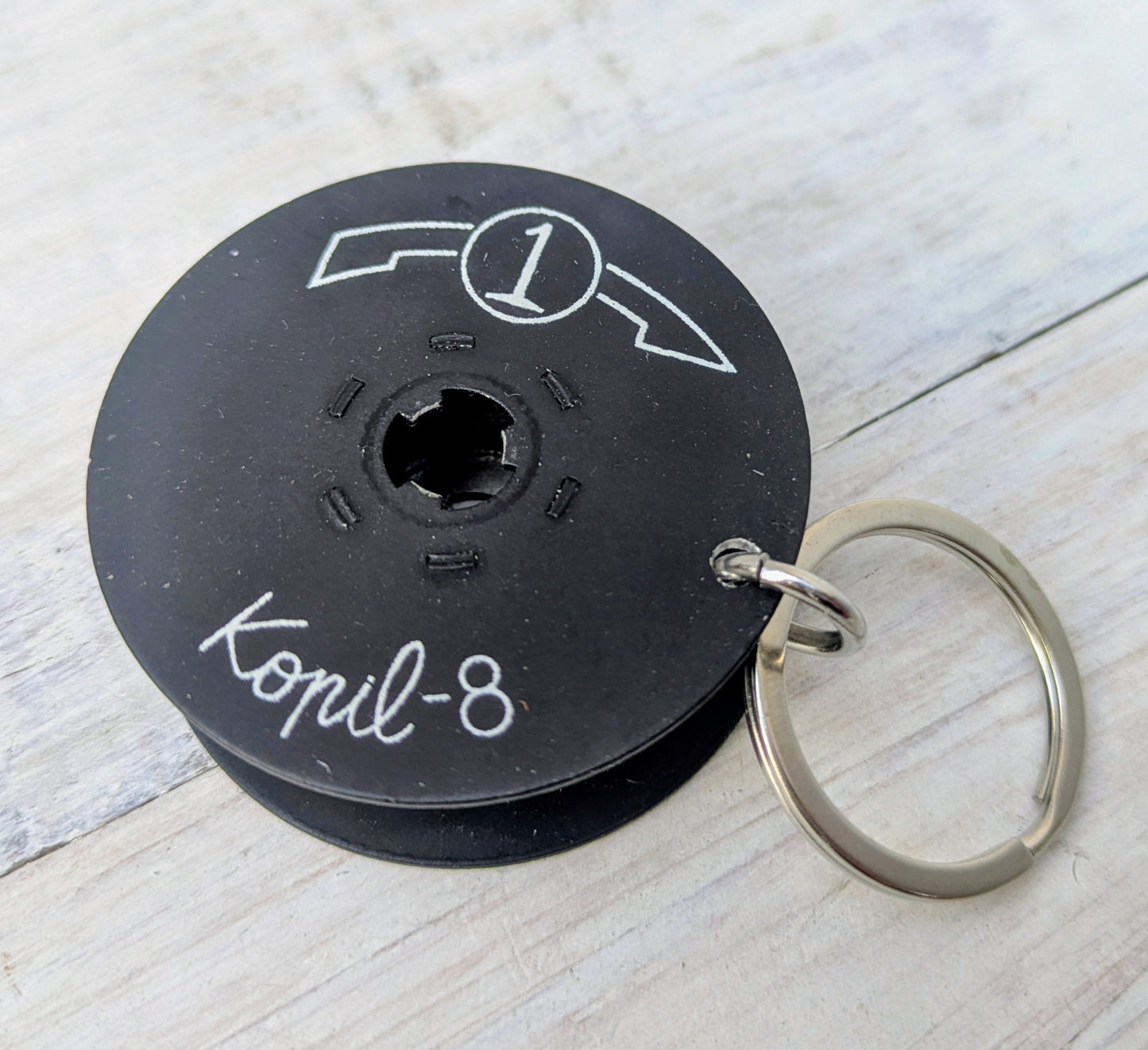 Repurposed Cine SUPER 8 Camera Film Reel Bag Charm Key Ring