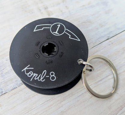 Repurposed Cine SUPER 8 Camera Film Reel Bag Charm Key Ring