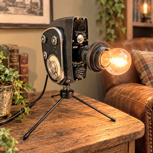 Vintage 1960s Movie Camera Lamp Retro Industrial Cinema Lighting