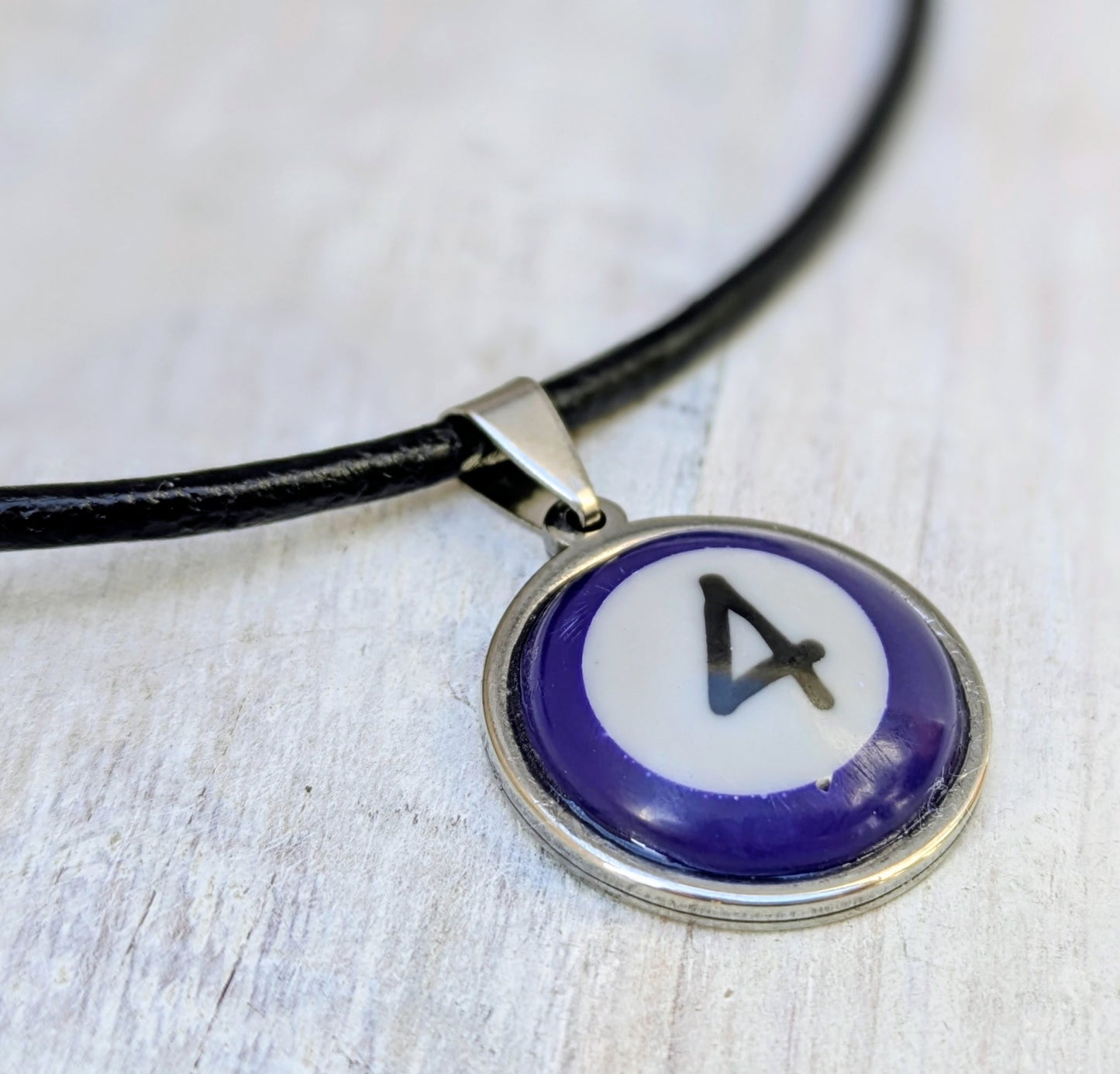 POOL BALL Pendant & Necklace Handmade Ladies Mens Repurposed Fashion Accessory