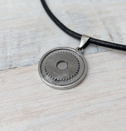 STEAMPUNK Cyberpunk Cog Pendants & Necklace: Upcycled Vintage Camera Parts Eco Friendly Jewelry