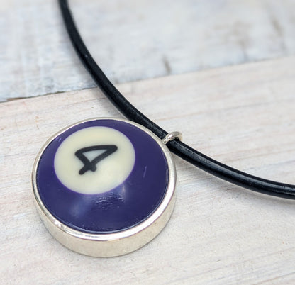 POOL BALL Pendant and Necklace Repurposed Jewelry Mens Ladies Fashion