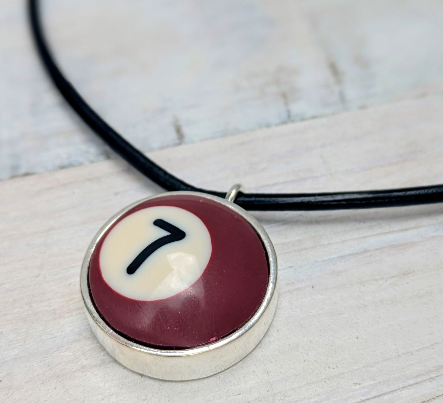 POOL BALL Pendant and Necklace Repurposed Jewelry Mens Ladies Fashion