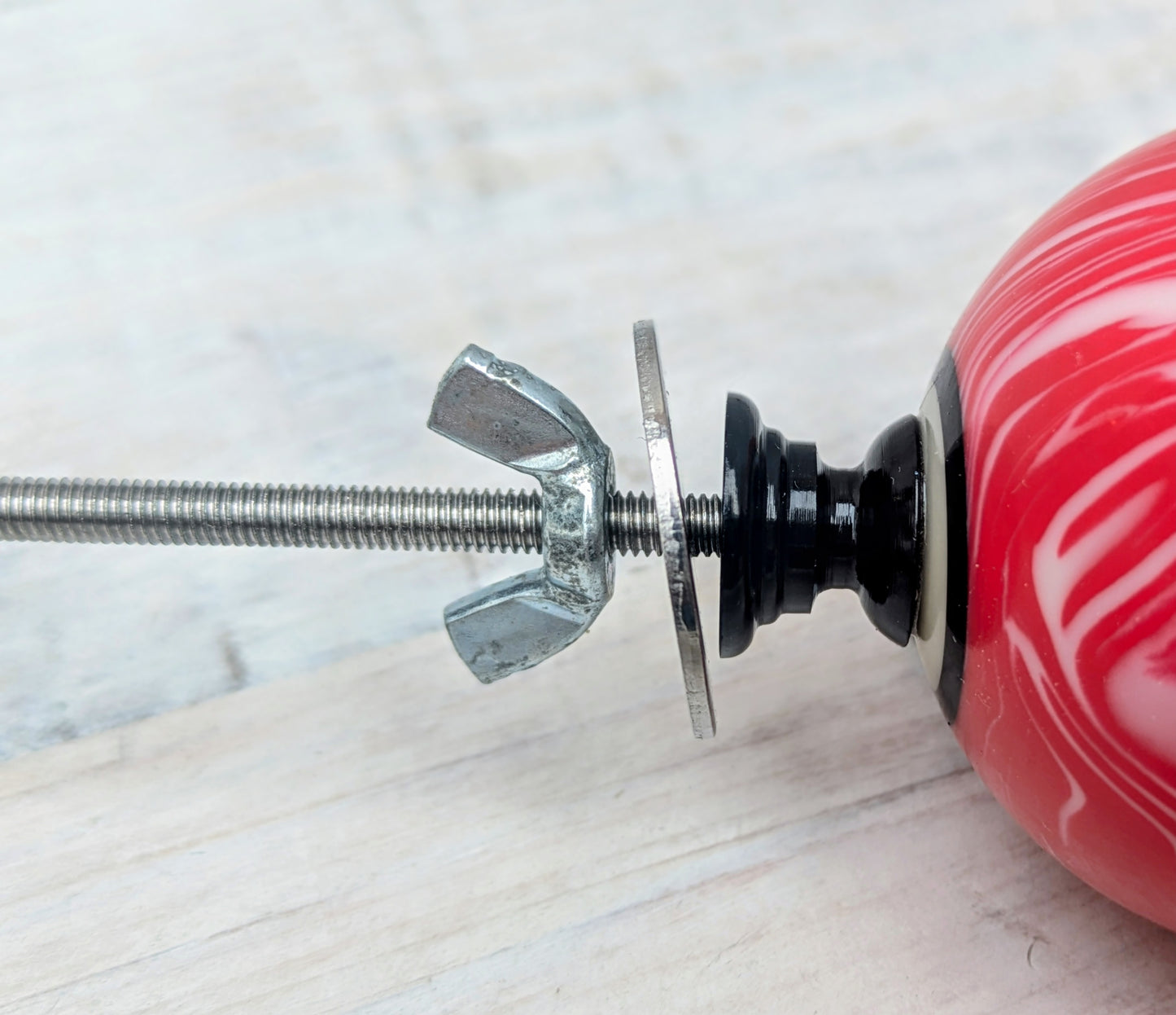 Set of 4 Repurposed Marbled Pool Ball Drawer Knobs - Cabinet Pulls