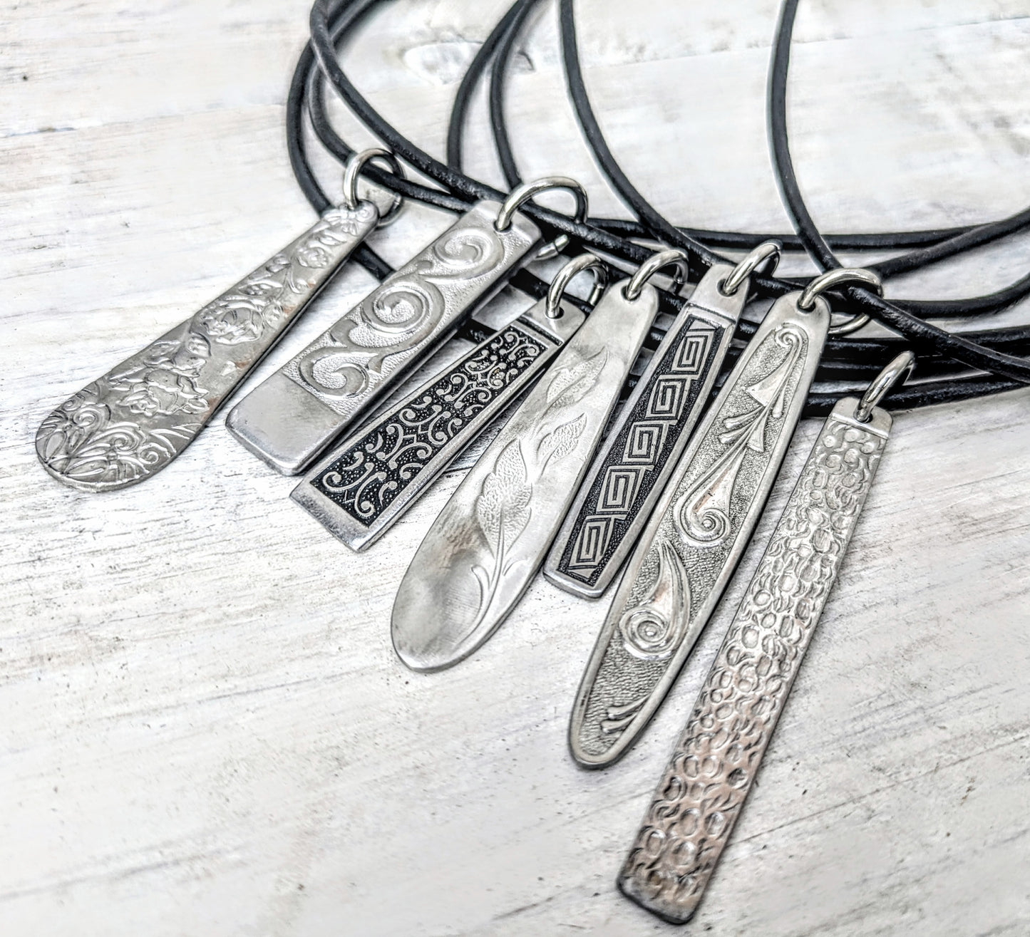 Vintage Handmade Upcycled Stainless Steel Cutlery Necklace - Eco Friendly Jewelry