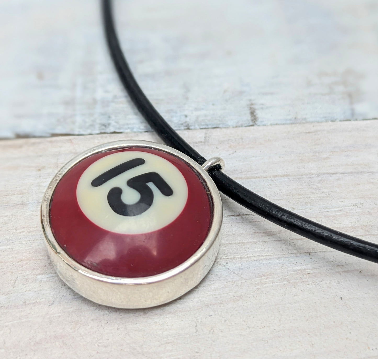 POOL BALL Pendant and Necklace Repurposed Jewelry Mens Ladies Fashion