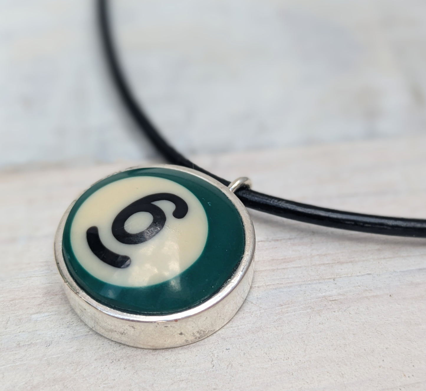 POOL BALL Pendant and Necklace Repurposed Jewelry Mens Ladies Fashion