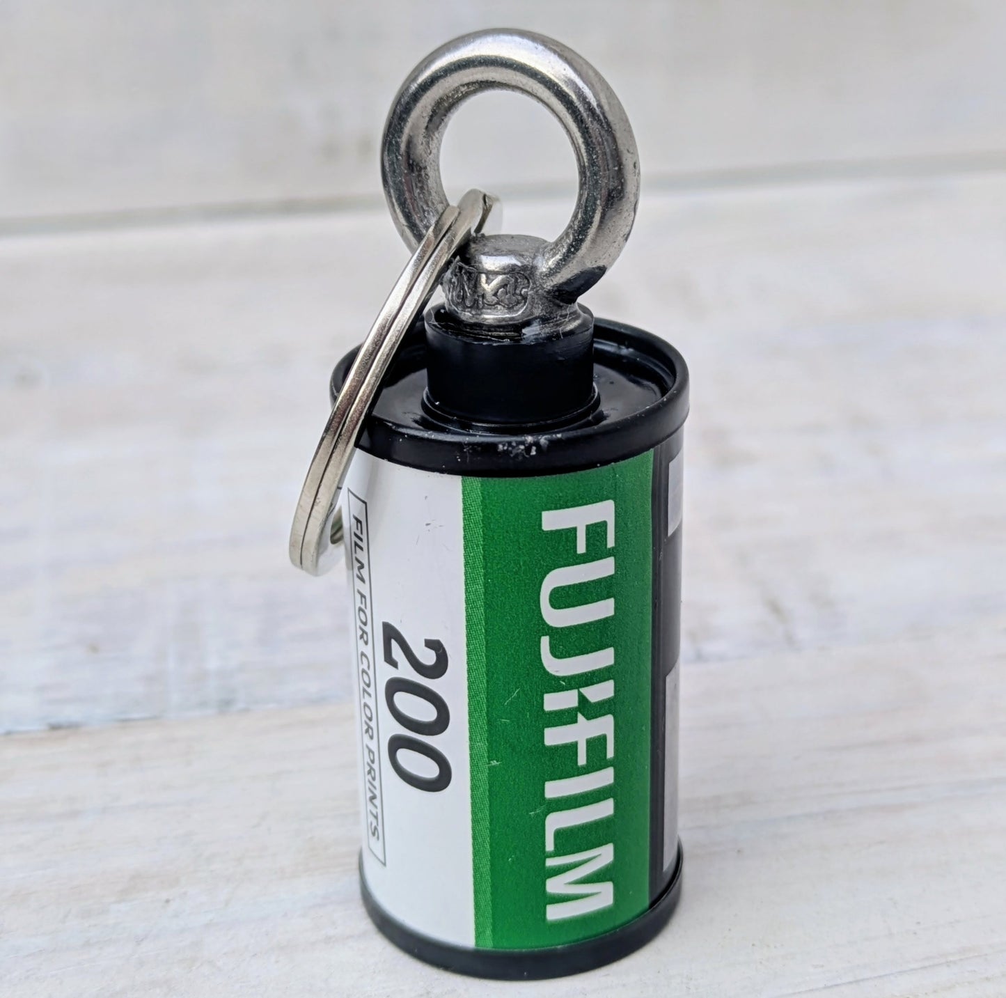 Repurposed 35mm CAMERA Film Bag Charm Key Ring