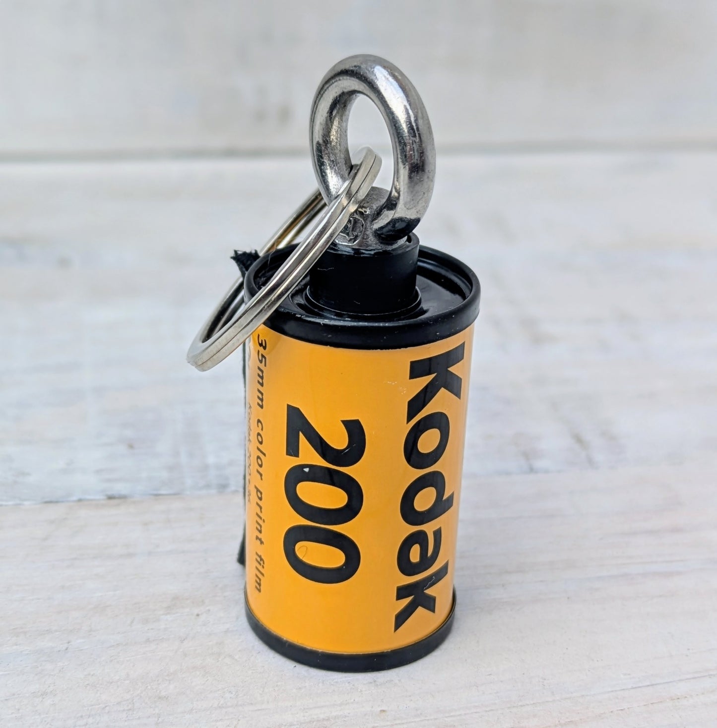Repurposed 35mm CAMERA Film Bag Charm Key Ring