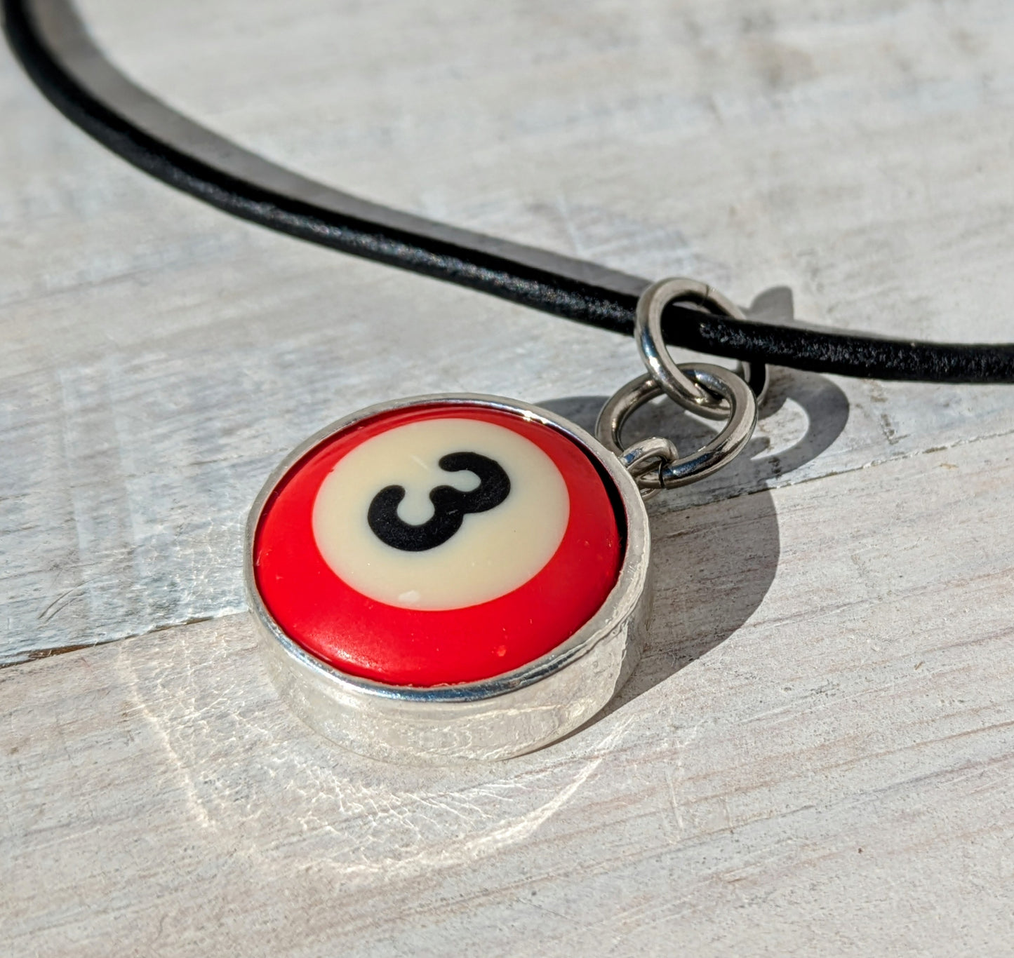 POOL BALL Pendant and Necklace Repurposed Jewelry Mens Ladies Fashion