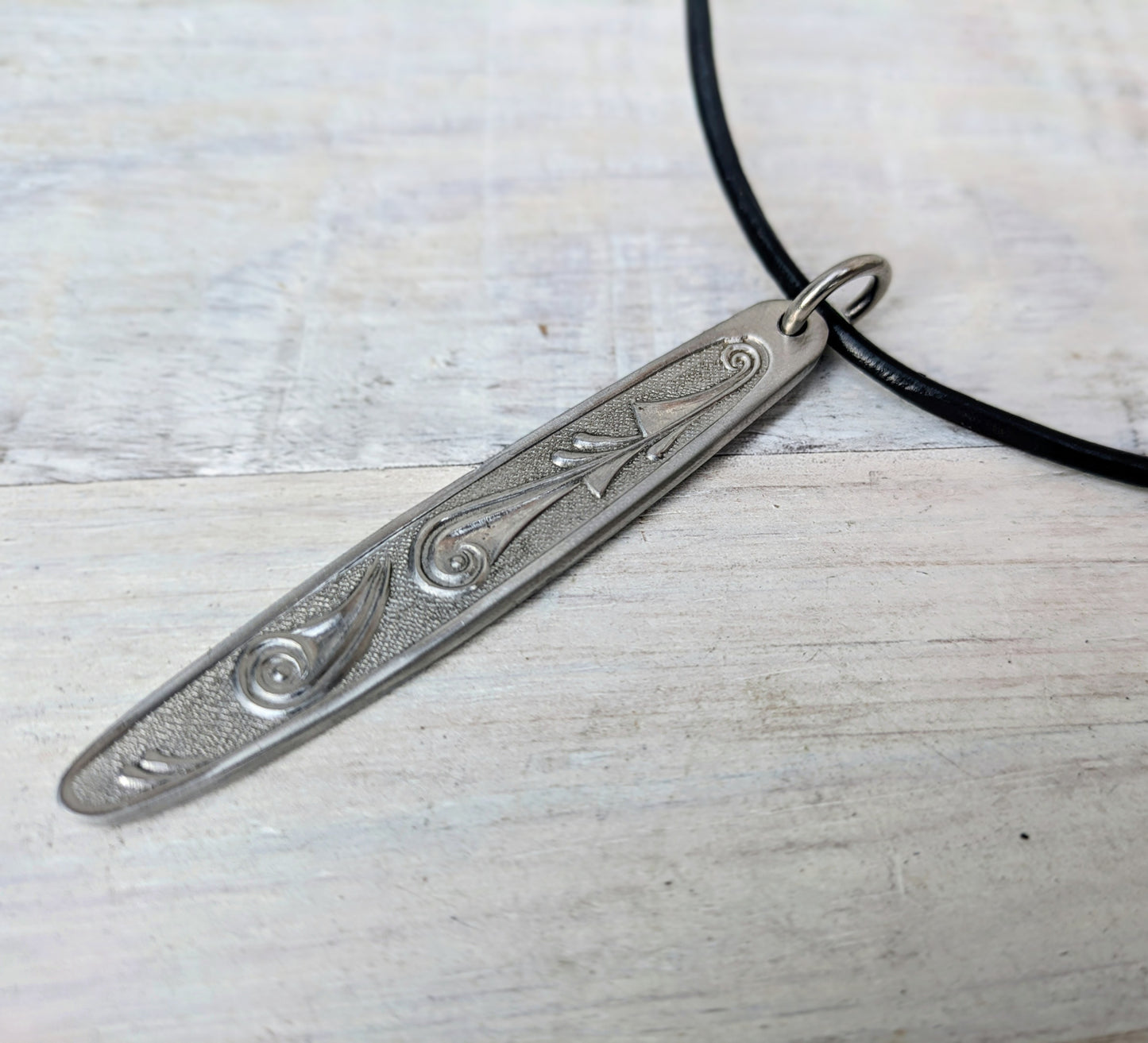 Vintage Handmade Upcycled Stainless Steel Cutlery Necklace - Eco Friendly Jewelry