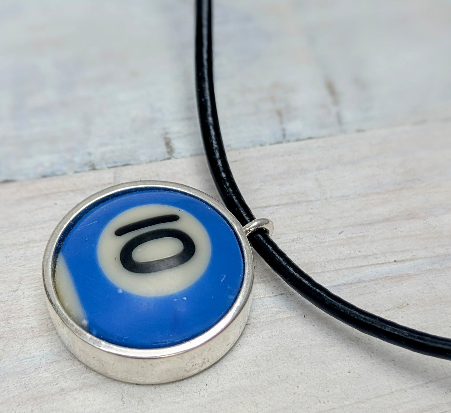 POOL BALL Pendant and Necklace Repurposed Jewelry Mens Ladies Fashion