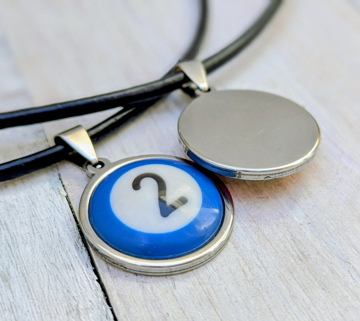 POOL BALL Pendant & Necklace Handmade Ladies Mens Repurposed Fashion Accessory