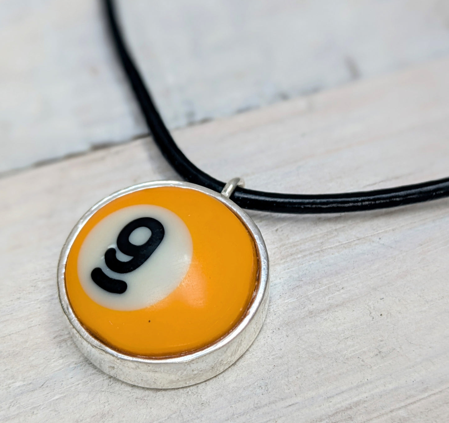 POOL BALL Pendant and Necklace Repurposed Jewelry Mens Ladies Fashion