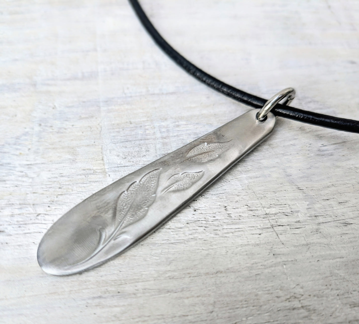 Vintage Handmade Upcycled Stainless Steel Cutlery Necklace - Eco Friendly Jewelry