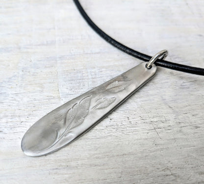 Vintage Handmade Upcycled Stainless Steel Cutlery Necklace - Eco Friendly Jewelry