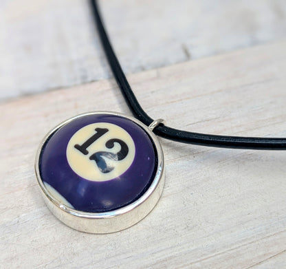 POOL BALL Pendant and Necklace Repurposed Jewelry Mens Ladies Fashion