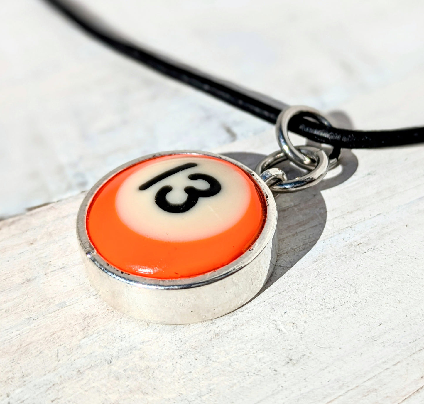 POOL BALL Pendant and Necklace Repurposed Jewelry Mens Ladies Fashion