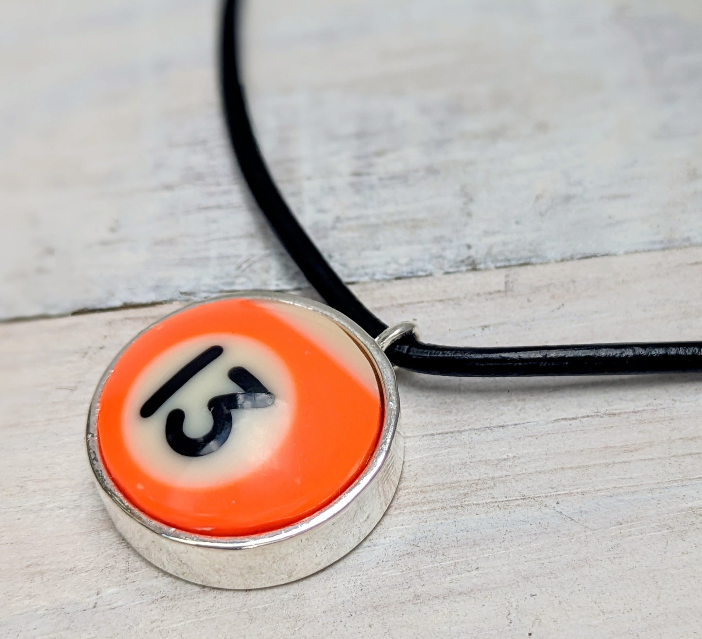 POOL BALL Pendant and Necklace Repurposed Jewelry Mens Ladies Fashion
