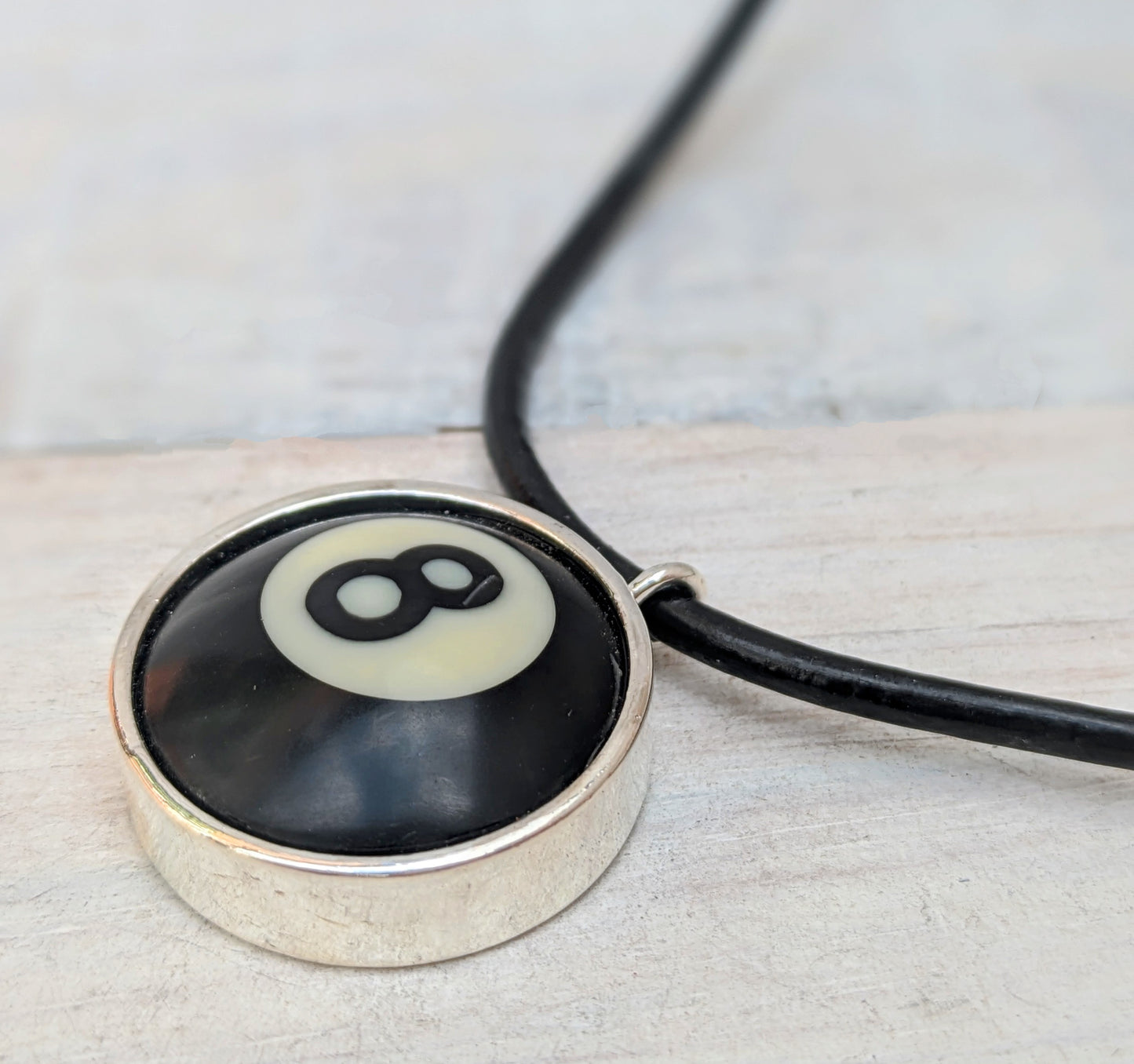 POOL BALL Pendant and Necklace Repurposed Jewelry Mens Ladies Fashion